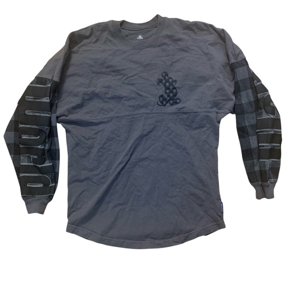 Disney Spirit Jersey Womens Size Extra Small (XS) Black Gray Mickey Mouse Flaw - Picture 1 of 9